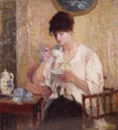 Giovane donna che sorseggia il Tè - 1910-14    - 