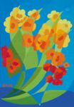 Balfiore arancione -   Tempera su cartone, 24.7x17.4  - Collezione privata