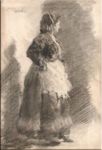 Figura di donna -   Matita 24x18  - 