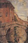 Canale a Chioggia -   Olio su tavola, 64.5x50  - Collezione Moroni - Musei Civici, Pavia