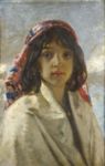 Busto di giovane chioggiotta - 1890  Olio su tela, 60x38.5  - Galleria d'Arte Moderna, Milano
