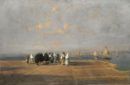 A Chioggia - 1889  Olio su tela, 48x74  - Collezione privata
