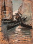 Canale a Venezia con gondole -   35x27  - Fondazione Cariplo