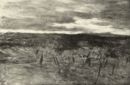 Campagna al tramonto -   Olio su tavola, 27x19  - La raccolta Fiano - Galleria Pesaro - 1933