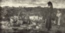 Contadinelli che giuocano -   Olio su tavola, 31x16  - La raccolta Fiano - Galleria Pesaro - 1933
