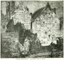 Frank Brangwyn - Vecchie case a Gand -   