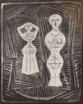 Massimo Campigli - Figure - 1961  Olio su tela, 81x100