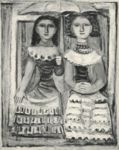 Massimo Campigli - Donne con ombrellino - 1940  Olio su tela, 100x81