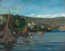 Il porto di Abazzia - 1928  olio su tela 60x73  - Museo Luigi Mallè, Dronero