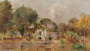 Casale in Torre del Greco - 1910  Olio su tela, 51x88  - 