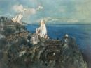 L'arco naturale di Capri - 1920  Olio su tavola, 50x66  - Collezione San Paolo Banco di Napoli