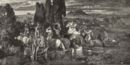 Bozzetto per 'I centauri' -   Olio su tela, 44x82  - La raccolta Fiano - Galleria Pesaro - 1933