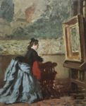 Nello studio del pittore - 1875 ca  Olio su cartone 28x23  - Galleria d'Arte Moderna Palazzo Pitti, Firenze