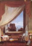 Lo studio del pittore a Napoli - 1827  Olio su tela - cm 46,5x35,5  - Galleria d'Arte Moderna - Torino 
