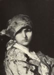 Contadina col fazzoletto in testa -   Olio su tavola, 34x25  - La raccolta Fiano - Galleria Pesaro - 1933
