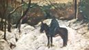 Giovanni Fattori - Buttero sulla neve - 1890 ca  Olio su tavola, 19x30