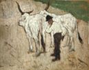 Bifolco e buoi - 1869-70  Olio su tavola, 10.5x13  - 