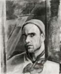 Autoritratto con berretto di lana - 1925  Olio su tela, 49x40  - 