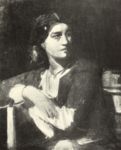 Anselm Feuerbach - Ritratto di Nanna la modella -   Olio su tela, 75x61
