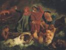 Dante e Virgilio all'inferno - 1851-52  Olio su tela, 26.5x34.5  - 