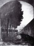 Antonio Fontanesi - Presso il cimitero di Cremieu - 1865 ?  Studio ad olio