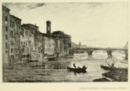 Antonio Fontanesi - L'Arno a Santa Trinit -   