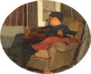Chitarrista - 1924 ca  Olio su cartone, 44.5x55  - Museo Nazionale di Belle Arti, Buenos Aires