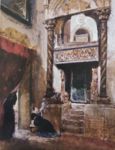 Tomba di Caterina d'Austria in San Lorenzo -   Tempera e acquerello 36x26  - Museo Nazionale di San Martino, Napoli