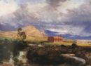 I templi di Paestum -   Olio su tavola 44,5x30  - 