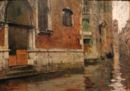 Canale a Venezia - 1907  Olio su cartone, 49x69.5  - Raccolte Frugone, Genova