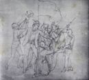 Francesco Hayez - Ricordo delle cinque giornate (Milano 1848) -   Schizzo a matita