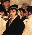 Autoritratto con gruppo di amici - 1824 ca  Olio su tela, 32.5x29.5  - Museo Poldi Pezzoli, Milano