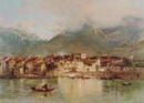 Pescarenico - 1863  Olio su tela - 58x80 cm  - Collezione Masla Milano