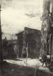 L'ubriaco che rincasa a notte alta -   Acquerello  - La raccolta Fiano - Galleria Pesaro - 1933