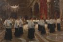 Processione in una chiesa di Roma -   Olio su tela, 62x93  - MART Trento e Rovereto