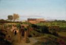 Veduta del Colosseo e del Palatino - 1877  Olio su tela, 95.5x140  - Vendita Christie's, Milano 2010