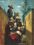 Clementina Bandini e le figlie a Poggio Piano - 1887  33x26  - 