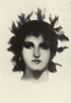Frederic Leighton - Testa di giovane donna inghirlandata -   Olio su tela, 42x27