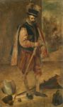 Filippo IV di Spagna, copia da Velazquez - 1868  Olio su tela, 52,32.5  - Historische Rume der Villa Franz von Lenbach