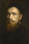 Autoritratto - 1865 ca  Olio su tela, 45x30.3  - Historische Rume der Villa Franz von Lenbach