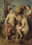 Cerere e le ninfe, copia da Rubens - 1809-99  Olio su cartone, 60.5x44  - Historische Rume der Villa Franz von Lenbach