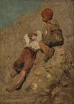 Contadinelli su un pendio - 1859  Olio su tela, 89.7x64.5  - 