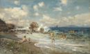 Bimbi sulla spiaggia a Capri - 1890-95  Olio su tela, 50.5x82.5  - 