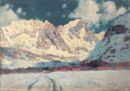 Prime nevi sul Monte Bianco - 1940  50x70  - santagostinoaste.it