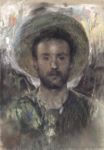 Autoritratto Giovanile - 1883 ca  Pastello su carta, 69x48  - Philadelphia Museum of Art