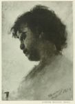 Antonio Mancini - Ragazza di profilo - 1876  