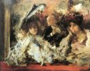 A teatro - 1896  Olio su cartone, 45x58.5  - 