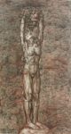 Nudo - Allegoria della guerra - 1915  Matita, sanguigna e carboncino su carta 55x90  - Galleria d'Arte Moderna, Genova