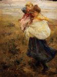 Fanciulla con bambino in braccio -     - 