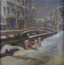 Venezia sotto la neve - 1909  Olio su tela, 90x90  - 